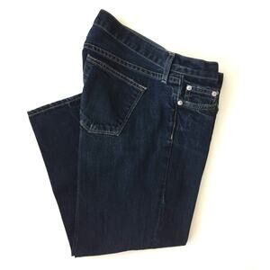 J Crew MATCHSTICK Dark Wash Denim Straight Leg Crop Jeans Women's Size‎ 27